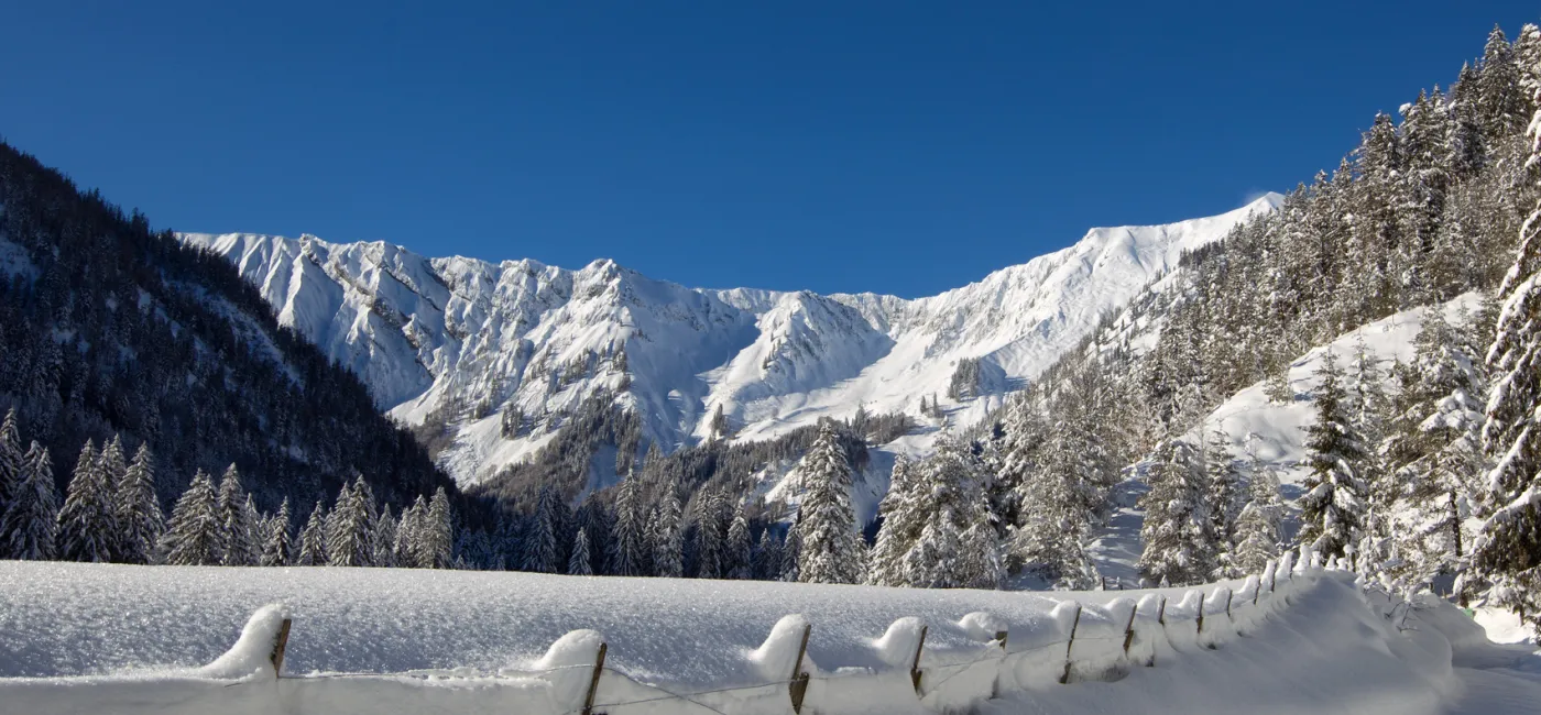Winterwanderweg Oberautal Karwendel Tirol